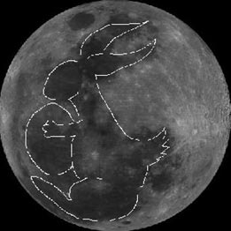 Контуры лунного зайца видны и сейчас, просто одно дело смотреть, а другое – видеть… 