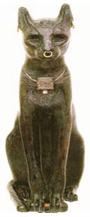Египетский домашний оберег в виде кошки.