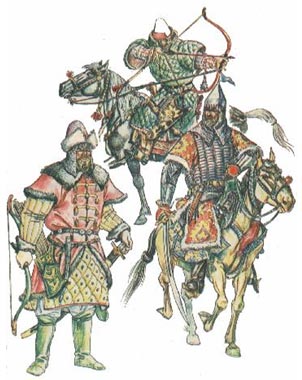 Русские воины XVI века.