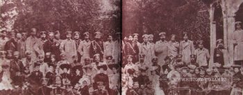 Офицеры 137-го Нежинского полка с женами перед отправкой на фронт. Рязань, 1904 год