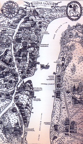 Старая Ладога. Карта из архива музея-заповедника города Старая Ладога