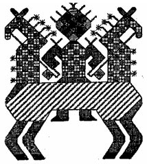Дажьбог, управляющий солнечной колесницей, на традиционной русской вышивке-обереге.