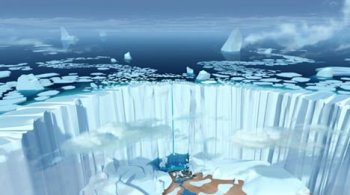 Воочию увидеть рассматриваемую нами модель можно в мультфильме «Ледниковый период-2», интрига которого закручивается вокруг катастрофы, вызванной массированным сбросом воды из ледниковой чаши.