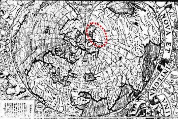 Мыс Табин обозначен и на «сердцевидной» карте Финея, но первоисточники у него и у Меркатора, скорее всего, были разные – у Финея не вычерчен Берингов пролив.