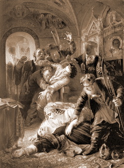 Константин Маковский (1839-1915). «Убиение царя Федора».
