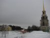 Вид на колокольню рязанского кремля с вала (январь 2009 г.)