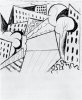 П. Пикассо. Парад. Балет Э. Сати. Эскиз декорации. 1917. Музей Пикассо. Париж 