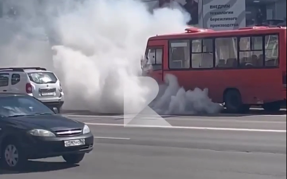 В Рязани на Московском шоссе загорелась маршрутка №50 — новости Рязани ...