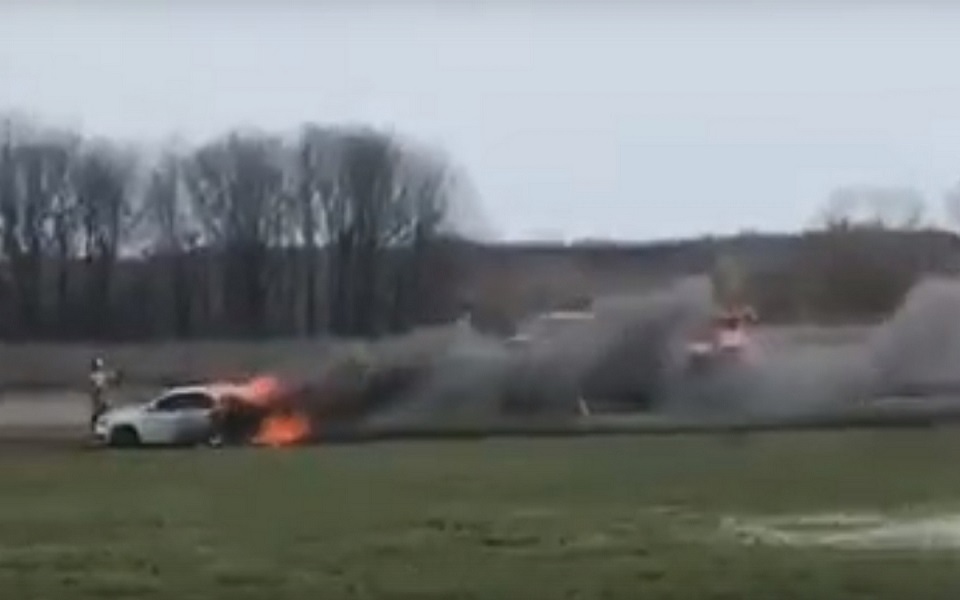 В рязанском Кадоме машина съехала с дороги и сгорела — новости Рязани ...