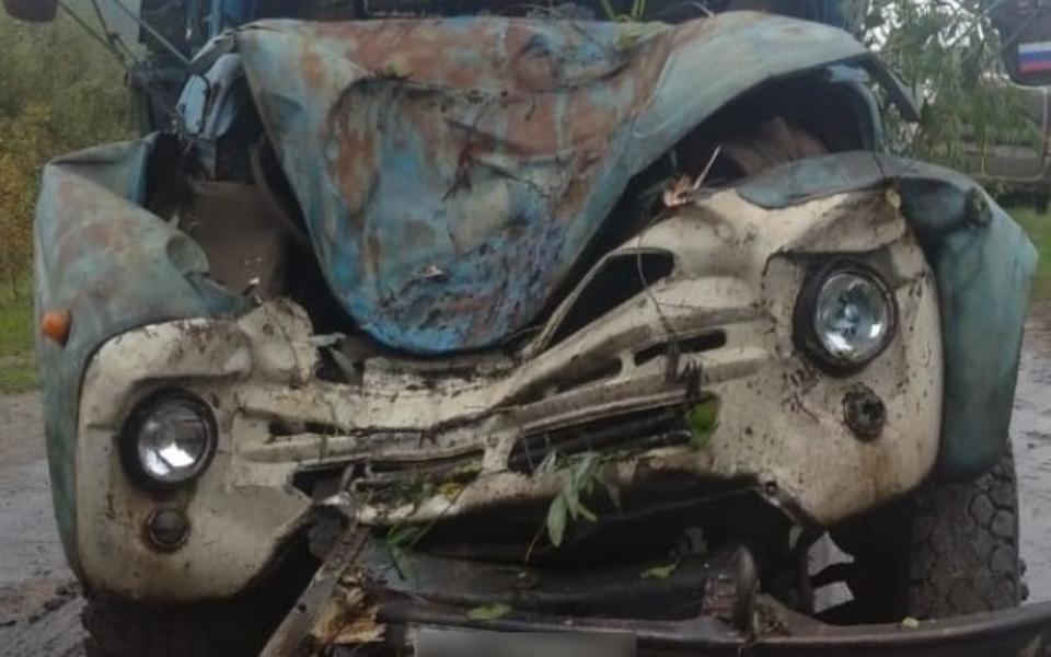 В Рязанской области при столкновении грузовика с деревом пострадали два человека  - 62ИНФО В Рязанской области при столкновении грузовика с деревом пострадали два человека  - 62ИНФО