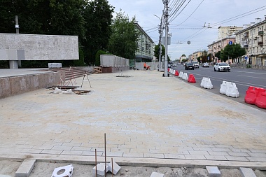 Реконструкция Монумента на площади Победы в Рязани выполнена наполовину