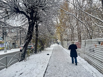 Рязанцы делятся фото первого снегопада в городе и в лесу