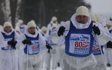 Рязанские курсанты-десантники продолжают 850-километровый лыжный поход в память о Вяземской операции