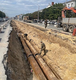 В центре Рязани начался демонтаж теплотрассы