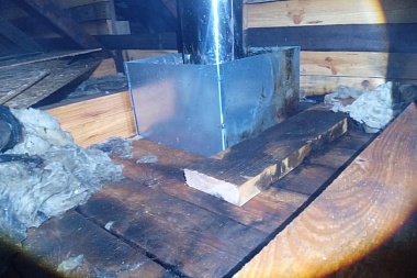 В старожиловской деревне вечером вспыхнула баня