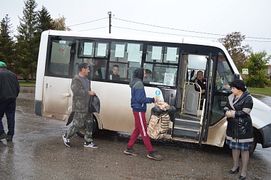 Из Старожиловского района отправили вторую группу мобилизованных из 15 человек