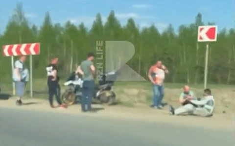 Мотоцикл вылетел с трассы в Рязанском округе