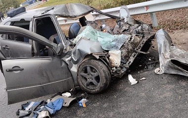 В Сасовском районе произошло серьёзное ДТП с легковушкой и КамАЗом 