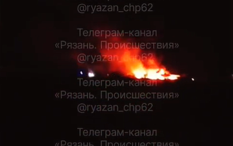 В Рязанской области из-за ДТП с двумя фурами произошел пожар