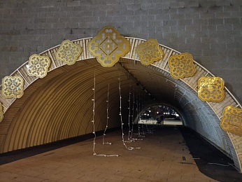 Локацию в центре Рязани украсили к Новому году