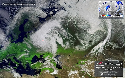 Циклон, бушующий в Рязанской области, сфотографировали из космоса