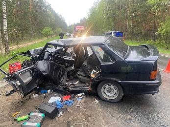 Пассажирка погибла в столкновении двух легковушек в Рыбновском районе 
