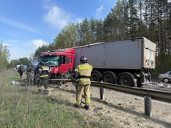 Под Клепиками погиб водитель "Камаза" и пострадали четверо из-за массового ДТП