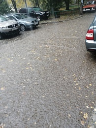 В Канищеве затопило дороги из-за дождя 