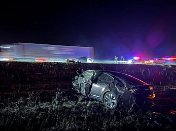 Опубликованы фото с места аварии в Пронском районе с 2-мя пострадавшими