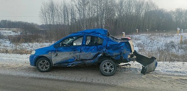 Легковушка влетела в КАМАЗ в Рыбновском районе