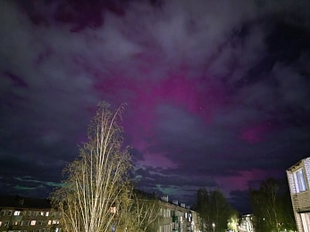 Рязанцы поделились фото полярных сияний 2024 года