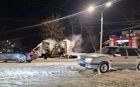 В Рязани сгорела «ГАЗель»
