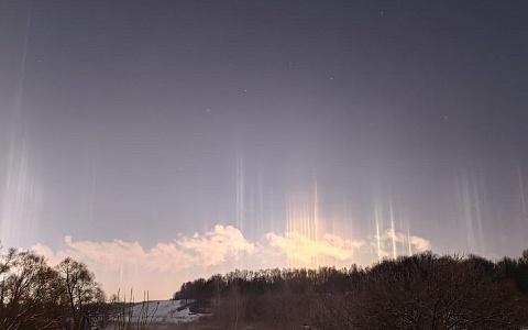 В Рязанской области вновь наблюдали световые столбы