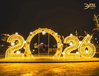 В Рязани полностью подключили новогоднюю иллюминацию