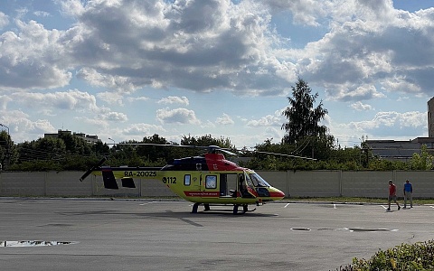Пострадавшего в ДТП в Ухоловском районе доставили в Рязань на вертолете санавиации