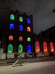 Бывший хлебозавод № 1 подсветили