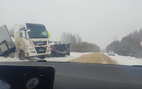 Движение в Сасовском районе восстановили после ДТП с грузовиком MAN у Кошибеевки
