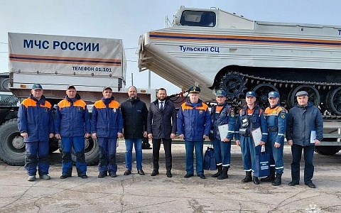 Тульский плавающий транспортер завершил работу под Рязанью