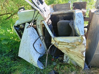 В Шацком районе опрокинулся ГАЗ с молоком