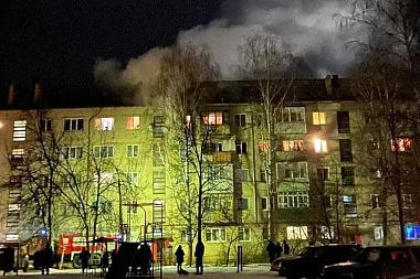 В Кораблине в пустой квартире многоквартирного дома загорелась кухня