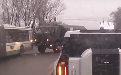 В Рязани грузовик задел автобус на Куйбышевском шоссе