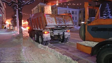 За сутки с улиц Рязани вывезли около 5 тысяч кубометров снега 