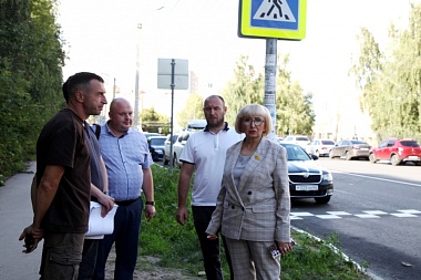 Глава Рязгордумы Татьяна Панфилова проинспектировала ремонт 4-х дорог