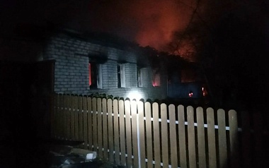 В Пронском округе у многодетной семьи сгорел дом