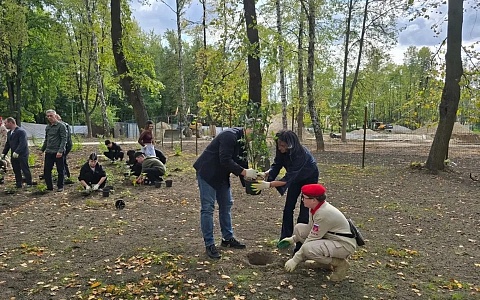 Члены Общественного экологического совета Рязанской области приняли участие в акции по озеленению ЦПКиО