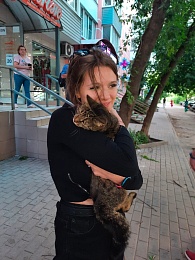 Рязанец залез на дерево ради спасения кота