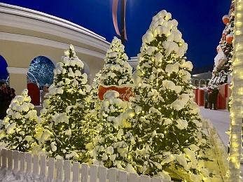 В Рязани Торговый городок украсили в советском сказочном стиле