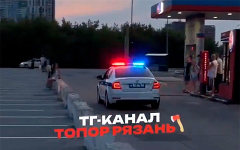 В Рязани заметили погоню за мопедом у «Премьера»