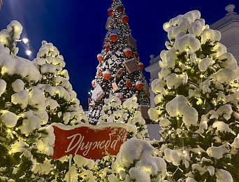 В Рязани Торговый городок украсили в советском сказочном стиле