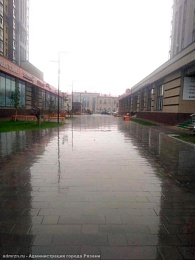 На Малом шоссе в Рязани завершили укладку плитки 